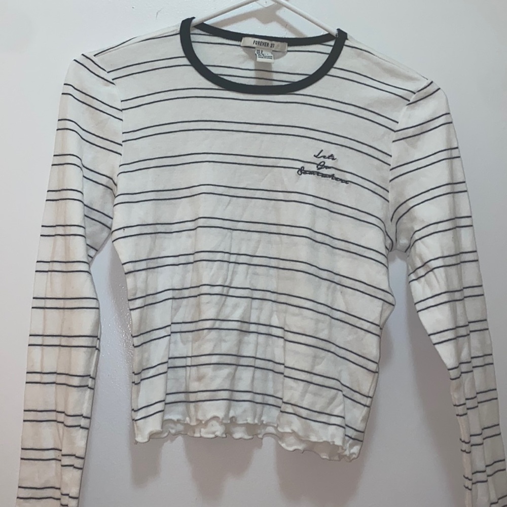 Forever 21 long sleeve crop top